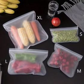 Reusable Silicone Food Storage Bags, 8 PCS BPA-Free Food Grade Freezer Bags, Leakproof & Reusable Ziplock Bags for Food, Fruits, Veggies, Meat, Meal P
