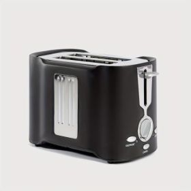 (FST-MBJ-110V)2 Slice Toaster, Quick & Even Results Every Time, Wide Slots Fit Any Size Bread Drop-Down Crumb Tray for Easy Clean Up, Stainless Steel